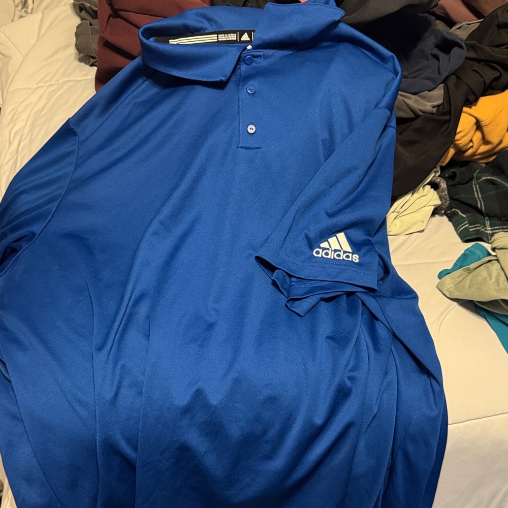 Adidas Men's Vibrant Blue Polo